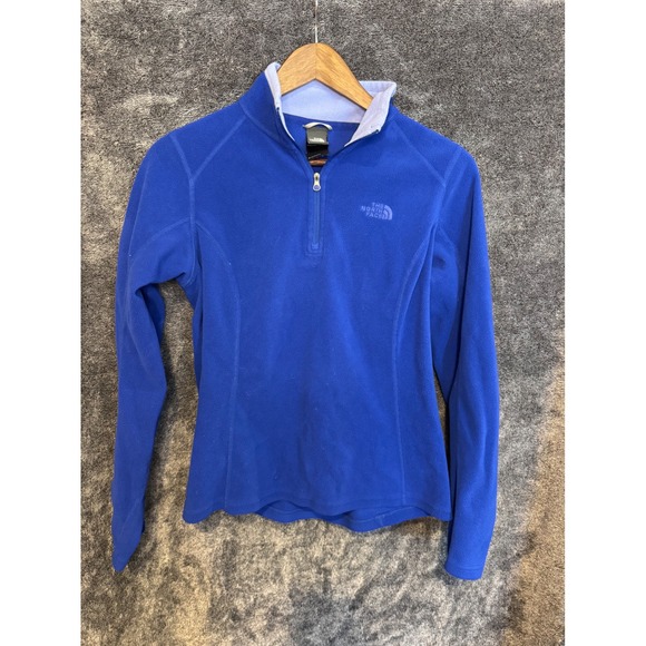 The North Face Tops - The North Face Womens TKA 100 Fleece Quarter Zip‎ Pullover Royal Blue Small